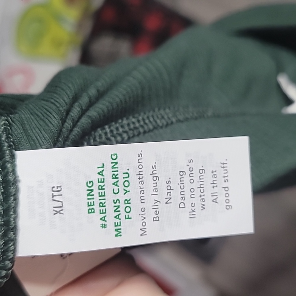 NWT Aerie Green Ribbed Flare Pants Size XL - Picture 5 of 5